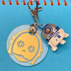 Star Wars R2-D2 Doorables Keychain – C-3PO Acrylic Charm – Handmade